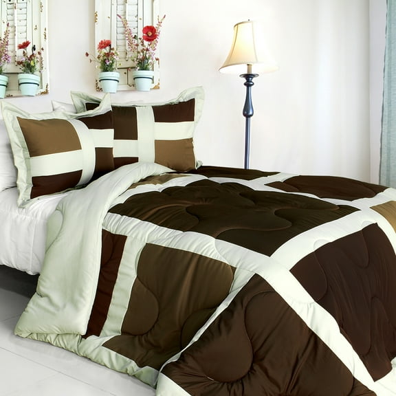 New Melody Quilted Patchwork Down Alternative Comforter Set-Twin