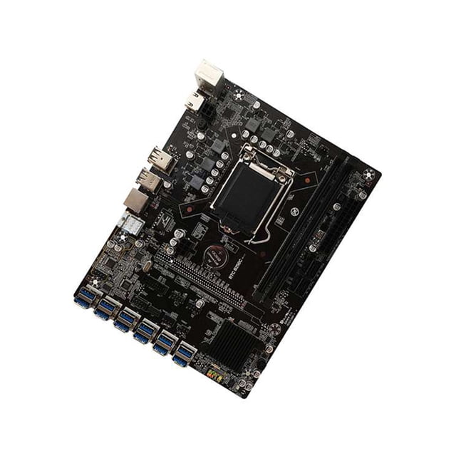 Inteprter B250C PCI-E 3.0 GPU LGA 1151 CPU Placa base SATA Switch Cable Set Tablero de minería de velocidad rápida Miner Equipment PC de escritorio Juegos de teclado y mouse para computadora