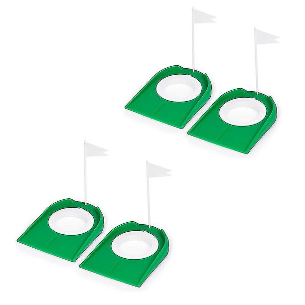 Taza de Putting de Golf para hombres, ayuda de entrenamiento con bandera Abs, 4 Uds.