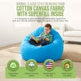 thumbnail image 3 of Monogrammed Cotton 31x33x20" Small Bean Bag Chair - w/Polystyrene Beads and CertiPUR Foam Filled Bean Bag for Teens and Kids - Forest Green, 3 of 11
