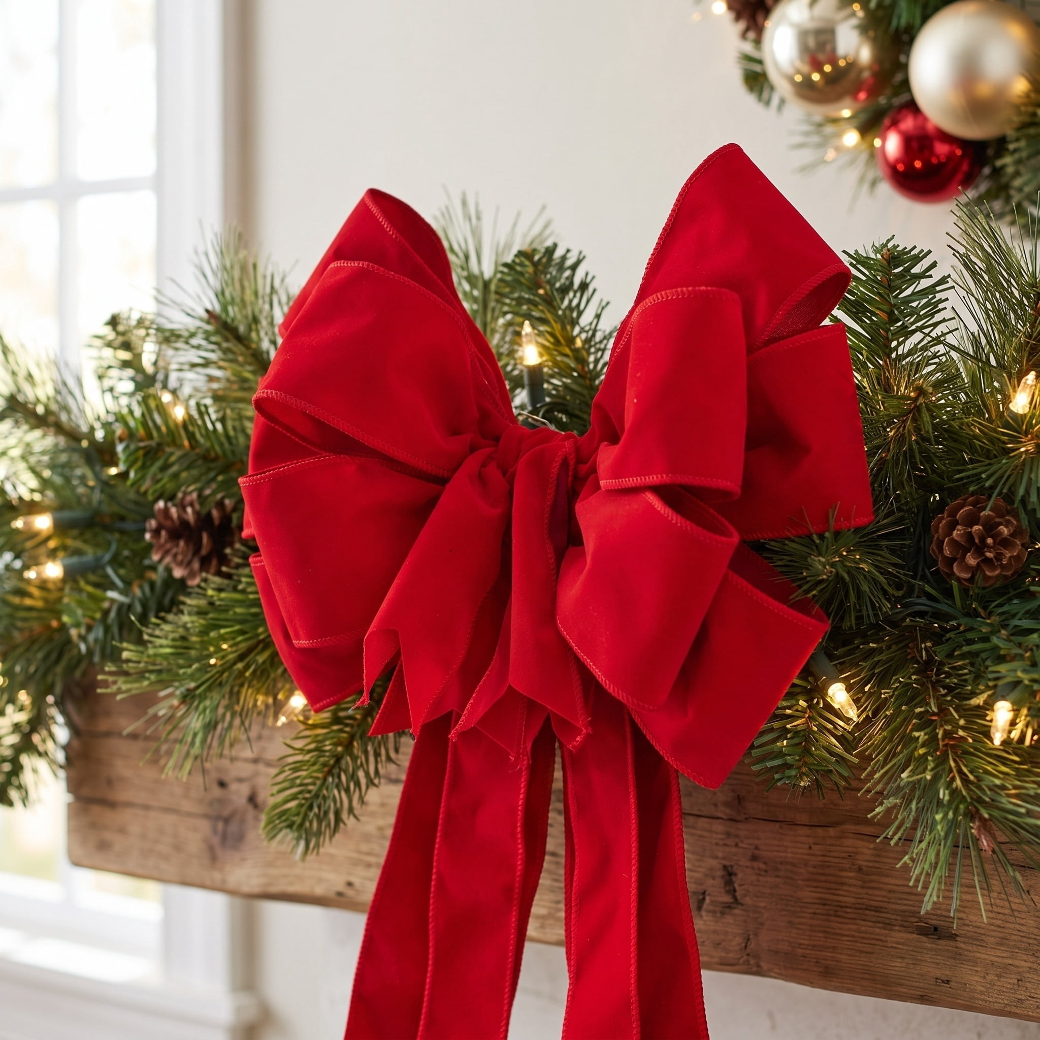 Red Decorative Christmas Bow, 30", by Holiday Time