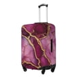 thumbnail image 3 of Multi-Size Suitcase Protective Cover Full Range Double Stitching Invisible Zipper For Travel Business Purple Red Marble Small, 3 of 8