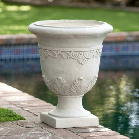 Antique Gray Moroccan 20 in. Urn Planter