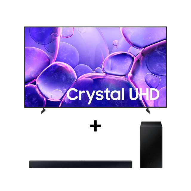 Combo TV 75'' Samsung 4K U8000 (2025) + Barra de Sonido 2.1 Ch HW-C450