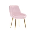 thumbnail image 2 of Porthos Home Dayo Set Of 2 Velvet Dining Chairs With Low Back, Shallow Scoop Seat And Golden Chrome Legs (Armless Design Is Suitable For Small Kitchens And Dining Areas), 2 of 7
