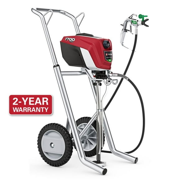 Titan ControlMax 1700 Pro 580006 w/ Cart High Efficiency Airless Paint Sprayer, HEA technology decreases overspray by up to 55% while delivering softer spray