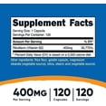 thumbnail image 4 of Vitamina B2 Riboflavina 400 Mg 120 Cápsulas Nutricost, 4 of 6