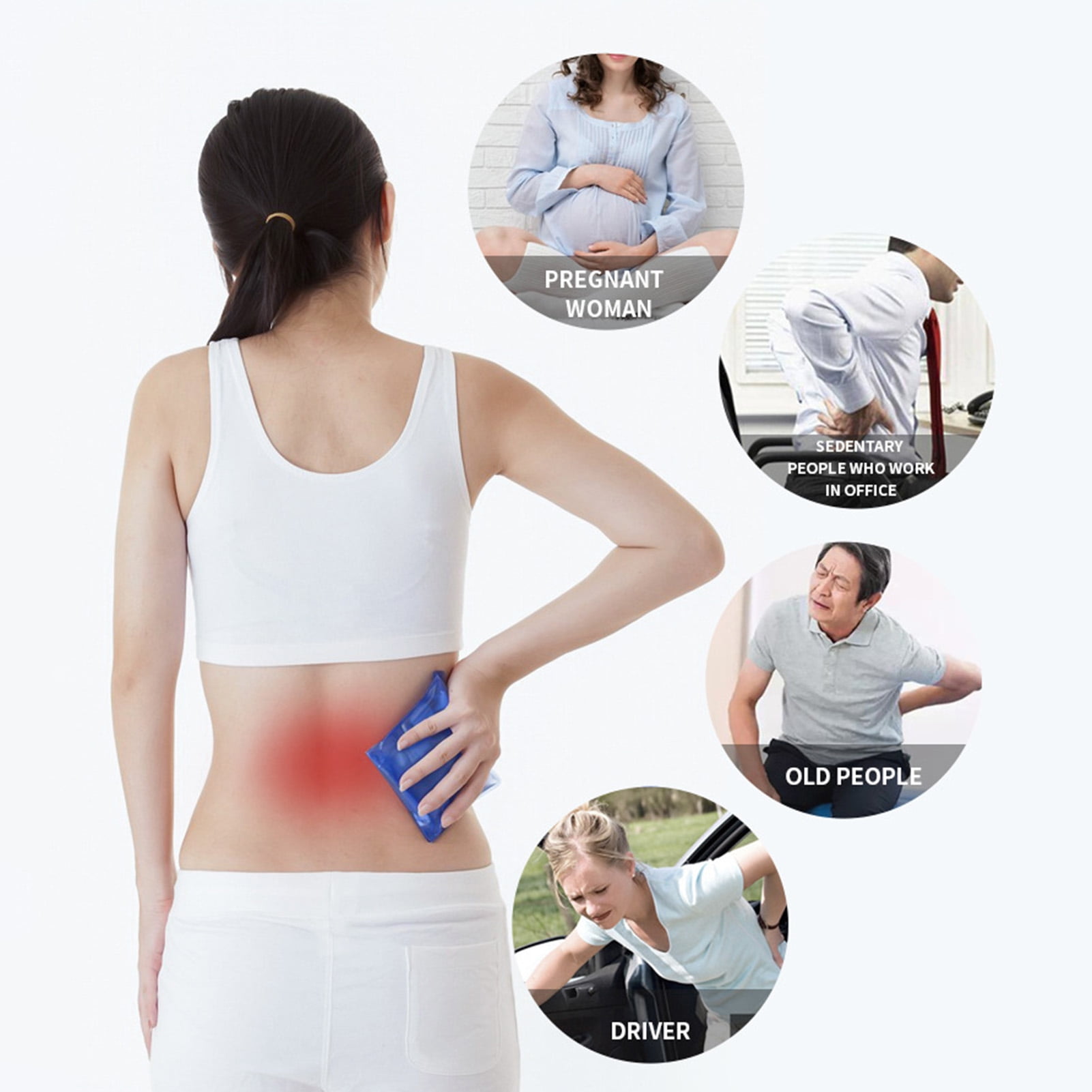 Bobasndm Lumbar Support Pillow for Sleeping, 3D Air Mesh Back Pillow for Bed, Adjustable Height Lumbar Pillow for Lower Back Pain Relief, Soft Back Support Pillow