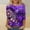 Purple-2, variant on Jjayotai Mardi Gras Shirts, Womens Mardi Gras Mask Glitter Printed T-Shirt, Round Neck 3/4 Sleeve Top Sweatshirt, Mardi Gras Clothing Women Clearance Green L