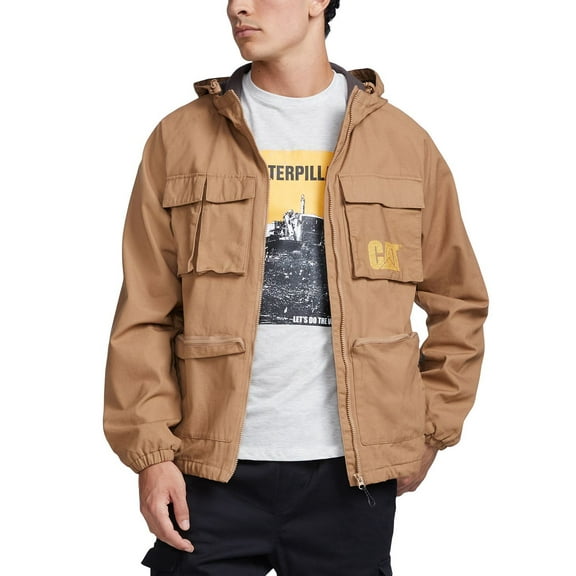 CATERPILLAR Men's Urban Passage Canvas Utility Hooded Water Wind Resist Jacket (Regular,M)