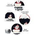 thumbnail image 4 of Beautynvta LED Christmas Hat, Light Up Unisex Pattern Knitted Beanie Holiday Hat with Pom Poms, Colorful Flashing Cap Winter Warm Snow Hat for Holiday Xmas Christmas Party Supplies, 4 of 6