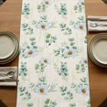 thumbnail image 5 of Table Runners 72 Inches Long Dress Scarves, Daisy Farmhouse Kitchen Table Runner, Coffee Tablerunners, Spring Floral Eucalyptus Leaves Botanical Beige 14x72 Inch, 5 of 9