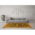 thumbnail image 3 of Ahgly Company Machine Washable Indoor Rectangle Oriental Yellow Industrial Area Rugs, 2' x 3', 3 of 4
