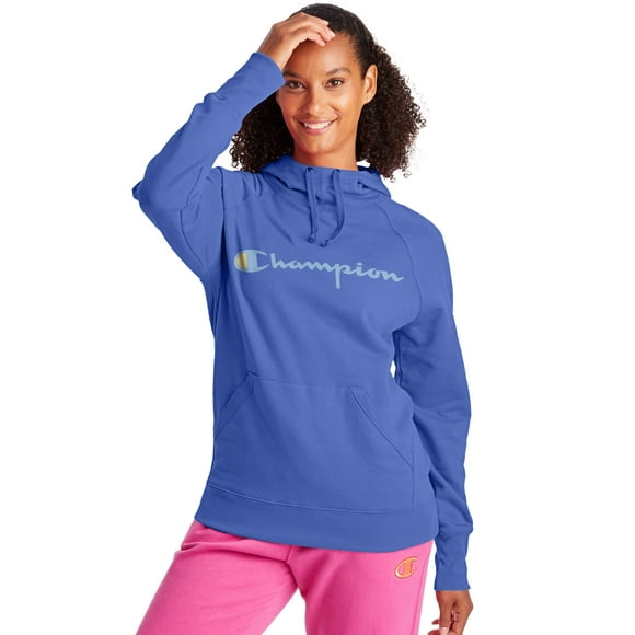 Champion Womens Powerblend Fleece Pullover Hoodie, XS, Deep Forte Blue