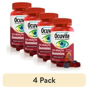 (4 pack) Ocuvite Eye Vitamin & Mineral Supplement, Eye Health Adult Gummies, Contains Lutein & Zeaxanthin, 60 Gummies
