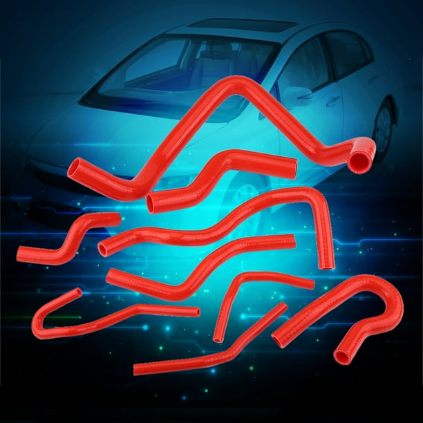 Kit de manguera de radiador automático de silicona roja de 9 piezas para Civic D15 D16 SOHC EG/EK 1992-2000