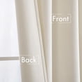 thumbnail image 6 of Velvet Curtains 96 inches - Luxury Curtains for Bedroom Living Room Thermal Insulated Super Soft Room Darkening Window Drapes Rod Pocket & Back Tab, Ivory, W52 x L96 inches, 2 Panels, 6 of 7