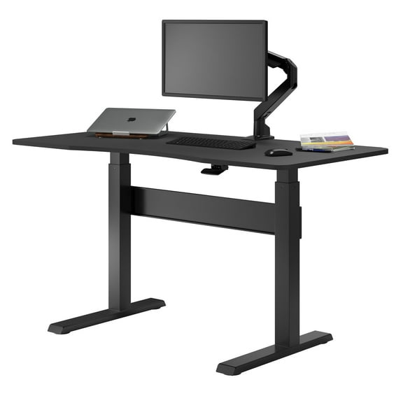 Desky Air Lift Zero Sit Stand Desk - Black / Black
