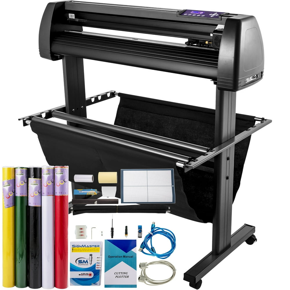 VEVOR 34 inch Vinyl Cutter with basket,870mm UDisk Offline Vinyl