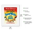 thumbnail image 2 of Walt Disney’s Snow White and the Seven Dwarfs - First Full Length Feature Production - Vintage Film Movie Poster c.1937 - Fine Art Rolled Canvas Print 11in x 14in, 2 of 4