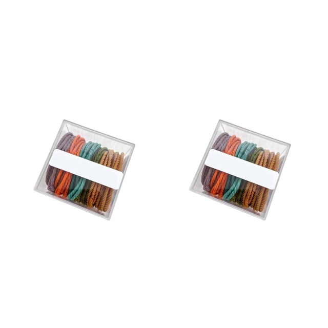 Qarigey 50 piezas de banda elástica para el cabello para mujer, cola de caballo reutilizable, alta elasticidad, bandas para la cabeza, accesorio de Type2 NO2 Qarigey CBP491593