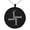 Black, variant on Stainless Steel Celtic Saint Brigid Cross Engraved Small Medallion Circle Charm Pendant Necklace