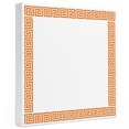 thumbnail image 2 of Ships Next Day Canvas Wall Art 10"x10", Orange Geometric Wood Framed Canvas Print Painting, Modern Key Greek Design Abstract Art Ready to Hang Small Picture Wall Decor for Home Kitchen Nursery Office, 2 of 9
