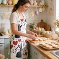 thumbnail image 4 of BAOPAI Easter Bunny Print Apron for Kitchen Cooking and Festive Parties Made from Soft Durable and Breathable Polyester Material for Festive Decorations, 4 of 6