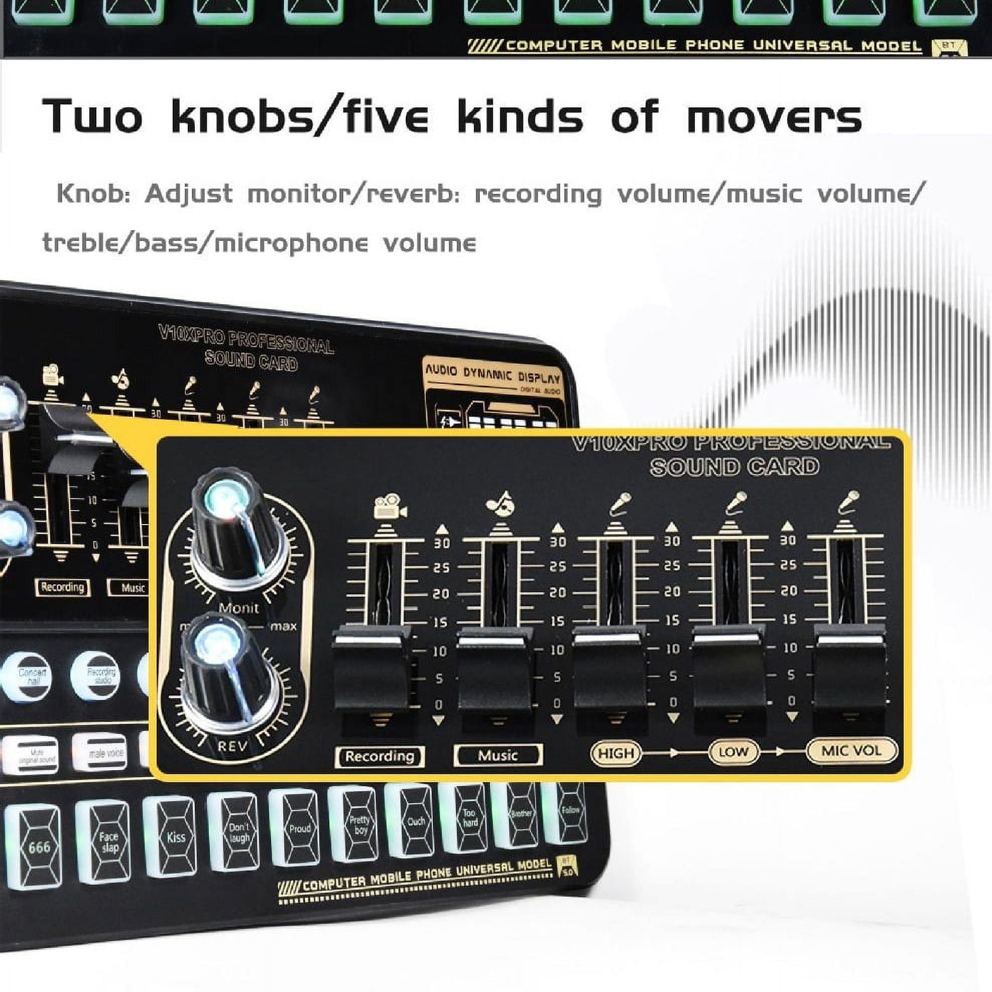 V10 Live Sound Card Set Condenser M800 Microphone Mobile Karaoke Computer Live Tik Tok Equipment Set