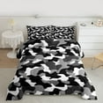 thumbnail image 2 of Castle Fairy 3-Piece Queen Size Comforter Set, Vintage Camouflage Military Print, 2 of 8