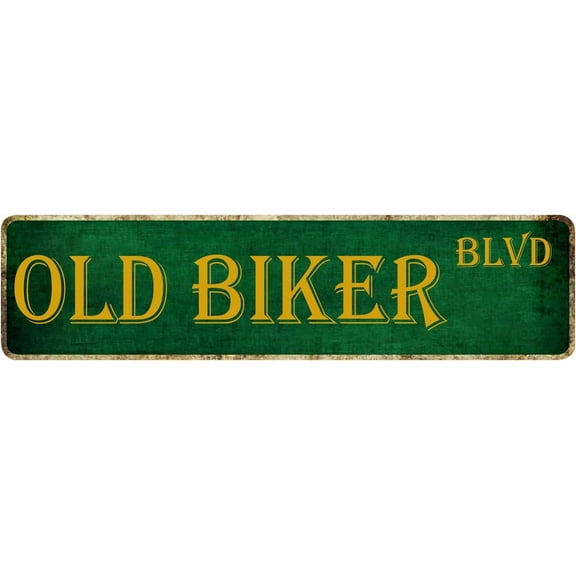 Motorcycle Gifts For Men Man Cave Decor Old Biker Blvd Metal Sign Best Gifts For Motorcycle Riders Garage Signs For Men 4x16 Inch
