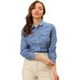 thumbnail image 1 of INSPIRE CHIC Chemise à Pois à Manches Longues et Col Pointu pour Femmes, 1 of 6