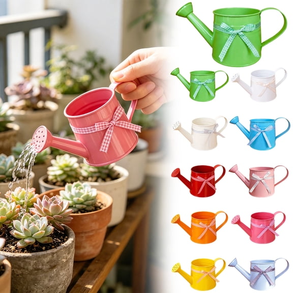 Watering Can with Bow Gardening Tools Accessories,1 Gallon Metal Plant Watering Can Garden Watering Can For Indoor And Outdoor Plants Lawn Garden