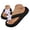 Black, variant on Dakaela Cloud Flip Flops for Women Floral Open Toe Summer Beach Thong Sandals Platform Pillow Slippers Comfortable Slip on Slides Size 6 7 8 Black