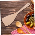 thumbnail image 5 of Espátulas de madera para cocinar, espátulas de madera de haya sin revestimiento de 13 pulgadas para freír, espátula plana antirayaduras para sartén y wok, 5 of 5