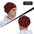 thumbnail image 6 of Disketp Red Skulls Unisex Knit Hats Beanies Hats for Men Women Winter Beanies Men's Women's Knit Cuffed Beanies Hats Beanie, 6 of 7