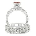 thumbnail image 3 of 1.5 Carat Morganite & Diamond Infinity Floral Antique Bridal setRound cut diamond on 10k White Gold, 3 of 3