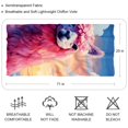 thumbnail image 2 of Alpaca Elegant Chiffon Silk Scarf - Breathable Translucent Shawl Wrap for Women - Large Size 180x73 in - Lightweight Fashion Accessory, 2 of 6