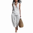 thumbnail image 6 of Spring/Summer Women's Simple Collared Shirt and Wide-Leg Pants Two-Piece Set, 6 of 6