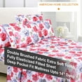 thumbnail image 2 of American Home Collection Red Floral 4-6 Piece Ultra Soft Bed Sheet Set, 2 of 3