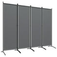 thumbnail image 1 of Outsunny Room Divider, 5.6FT Folding Privacy Screen, Dark Grey, 1 of 10