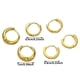 thumbnail image 4 of 3 pares de pendientes geométricos para mujer Pendientes de metal con pedrería Joyas para novias Regalo Joyas minimalistas Pendientes de aro entrelazados dorados para mujer, 4 of 7