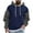 #12 Navy, variant on Mens Hoodies Color Block Checked Printed Sweatshirts with Pockets Fleece Lined Hooded Pullover Fall Outwears Work Wear Sweaters Loose Hoody Long Sleeve Tops Sportswear M-4XL