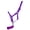 Purple, variant on Showman Pony Triple Ply Nylon Halter w/ Lead Rope (Pink)