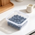 thumbnail image 4 of Contenedor de plástico transparente para almacenar alimentos en el refrigerador | Caja organizadora de cocina hermética para frutas y verduras, 4 of 6