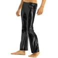 thumbnail image 5 of TSSOE Men's PVC Leather Long Pants 70s Disco Trousers Flared Bell Bottoms Vintage Leggings Tights Black XXL, 5 of 7