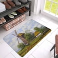 thumbnail image 3 of MKHERT Rural Landscape Village with Windmill Paintings Doormat Rug Home Decor Floor Mat Bath Mat 30x18 inch, 3 of 3