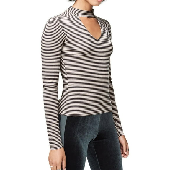 Aeropostale Womens Keyhole Basic T-Shirt, Brown, Juniors, X-Small