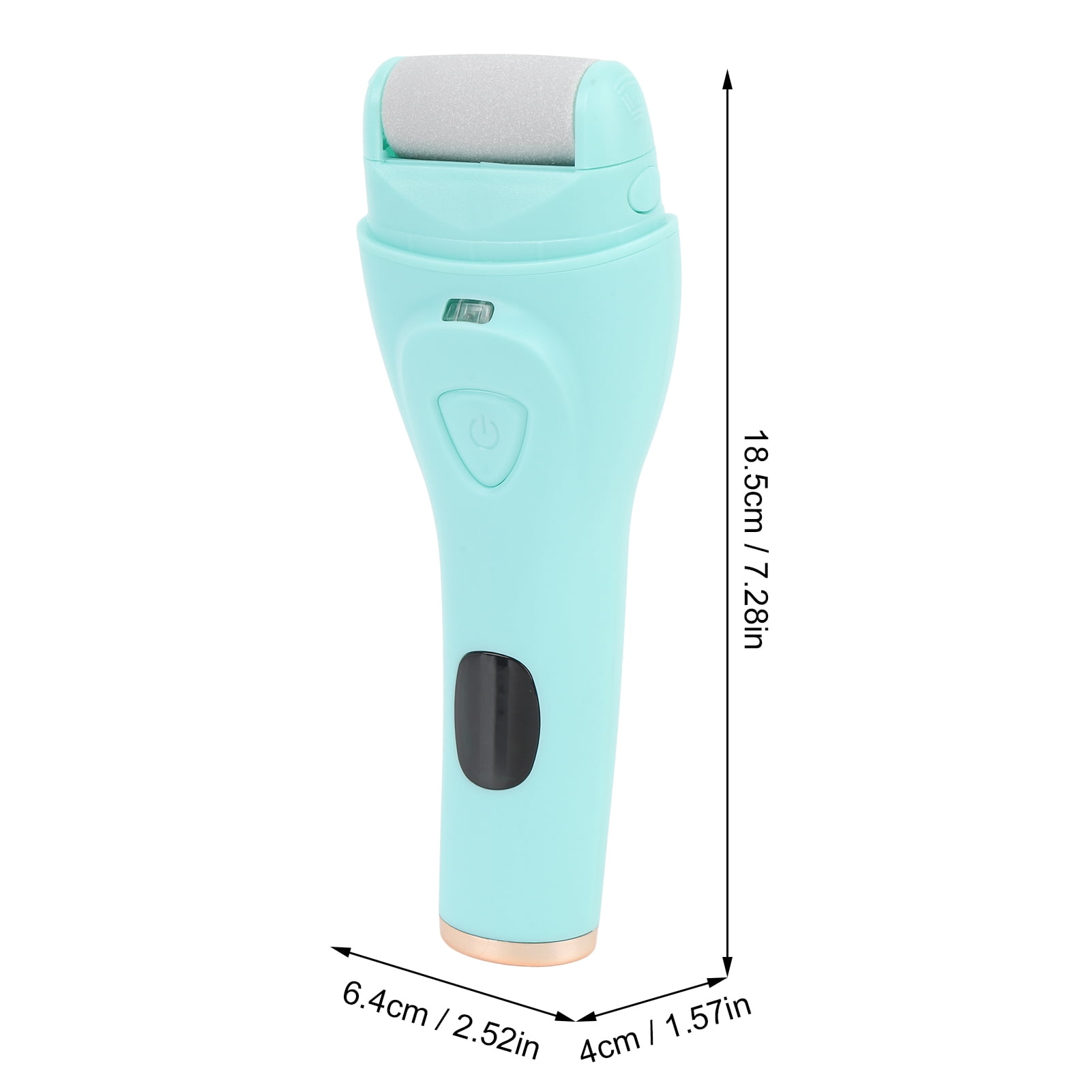 Rupoun Portable Electric Callus Remover for Feet, Digital USB Rechargeable Water Proof Foot Polisher, Professional Pedicure Tool for Cracked Heels, 8.27 inches / 21 cm, Light Blue