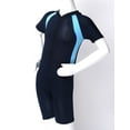 thumbnail image 3 of YONGHS Kids Girls One Piece Zippered Swimsuit Sun Protection Rash Guard Shorty Wetsuit Swimwear Bathing Suit Navy Blue 10, 3 of 7